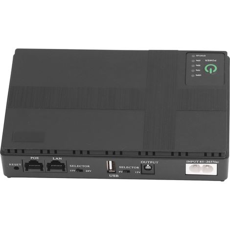 Surveillance de la tension de sortie d'une petite alimentation de secours UPS 5V/9V/12V/POE 15V/POE 24V, alimentation de secours pour routeur (norme européenne). (1/5)