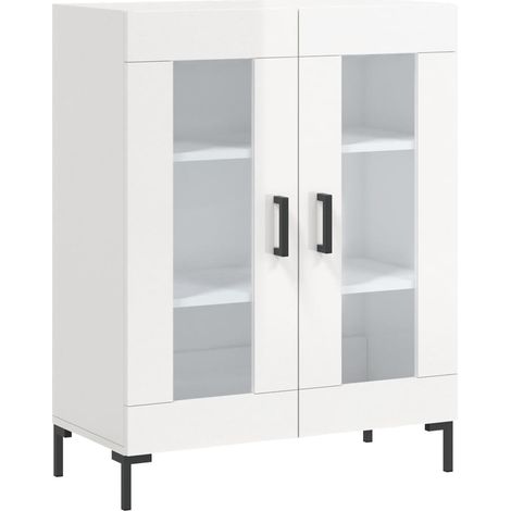 Credenza buffet cassettiera mobile contenitore organizer cucina soggiorno lucido 69,5 x 34 x 90 cm derivati del legno bianco 020030738