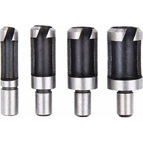 YMYNY Fraise Bouchonner Bois Lot de 8 Mèche Bouchon Bois Foret Faire Cheville Outil de Coupe pour Faire une Bois Bouchon Cheville Tourillon Goujon Tenon Dowel (1/4)