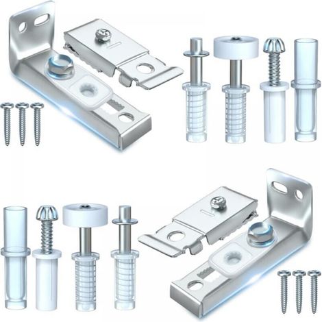 Lot de 2 pièces de rechange pour porte coulissante pliante – Pivots 3/8' et roues 7/8' – Kit de quincaillerie pour portes jusqu'à 50 lbs (1/4)