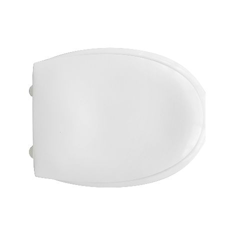 SEDILE WC IN ABS KARLA CON CERNIERE IN ACCIAIO INOX- Bianco- RAK- pezzi 1 (1/2)