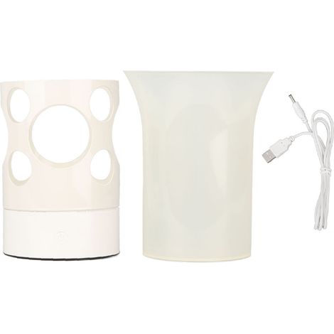 Ortviai Lampe LED en forme de vase décorative double usage – pour fleurs ou éclairage d’ambiance, USB, PP résistant (1/5)