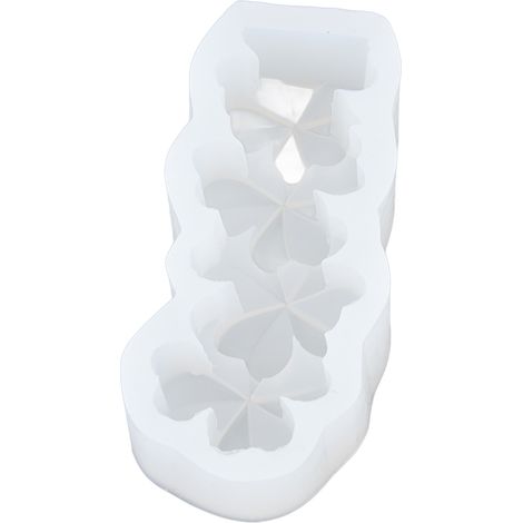 Moule à bougie parfumée empilable, pierre de diffusion DIY pour voiture, savon artisanal, plâtre en forme de trèfle à quatre feuilles (1/5)