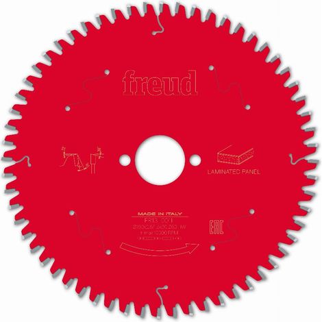 Hoja para sierra circular portátil FREUD - Ø190 2,6/1,6 AL30 Z60 BA -5° - F03FS09802 -FR13L001H