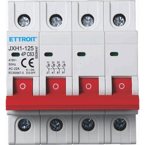Interrupteur sectionneur ETTROIT 4P 63A 380V rail din JX446300