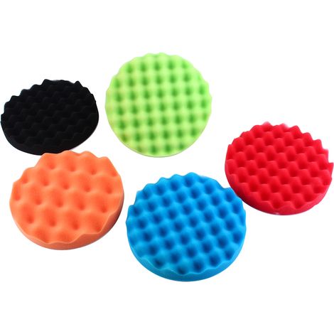Tampons de polissage 7"éponge polissage cirage cire tampons de polissage Kit 7 pièces composé accessoire de polissage de voiture M14 adaptateur de forage (1/5)
