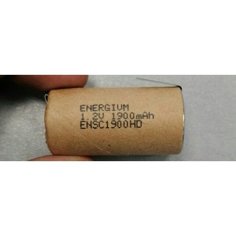 Batteria Ni-Cd MiniR14 SC 1900mA Terminali a saldare