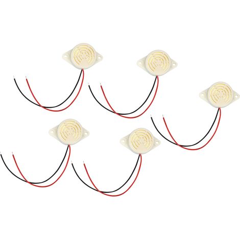 5 pièces DC 3-24 V 95dB alarme sonore active bip continu avec fil de plomb SFM-27