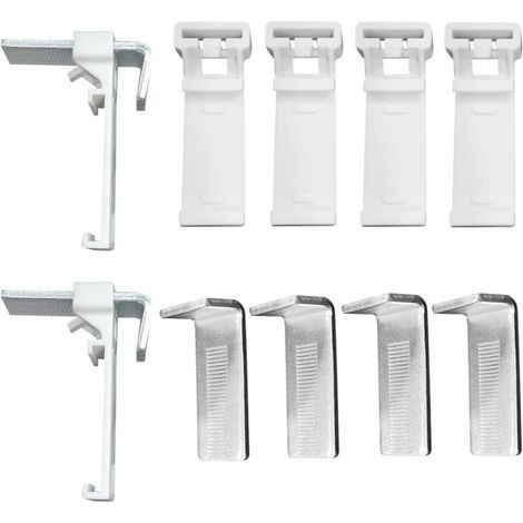 6Pcs Support de Serrage pour Rideaux Enrouleurs 6 Pièces sans percer Support de Serrage Store Enrouleur Duo pour Store Enrouleur PVC Fenêtre en Bois Vantaux de Porte (1/5)