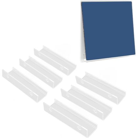 [Akustikregal] + [Premium-Modell] + [Transparent & Modern]Hochwertiges, transparentes Acryl-Wandregal für 6 Schallplatten, inklusive Halterungen und Schrauben zur einfachen Montage (148 g, transparent (1/5)