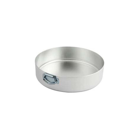 TORTIERA CILINDRICA ALTA IN ALLUMINIO CON ANELLO  cm.24