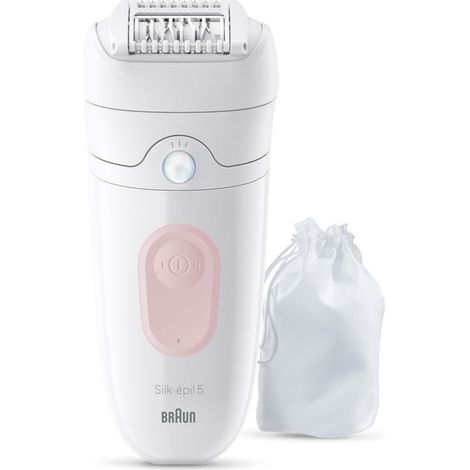Braun Silk-épil 5 SE5-011 Epilatore Wet&Dry con 28 Pinzette Tecnologia MicroGrip Bianco