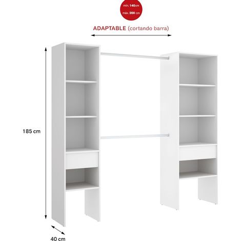 SUIT Armario Vestidor blanco (1/4)