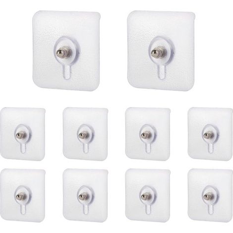 10er-Pack selbstklebende Wandhaken Kein Bohren erforderlich Bilderrahmenhaken-Set ohne Nägel Für Staffeleien Badezimmer und Küche geeignet Starke (1/5)