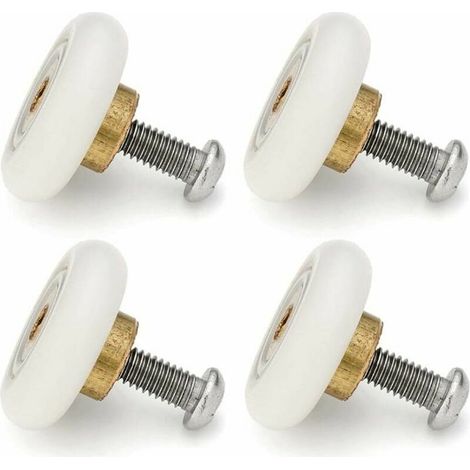 Set of 4 replacement rollers for sliding shower doors, 19 mm diameter (1/3)