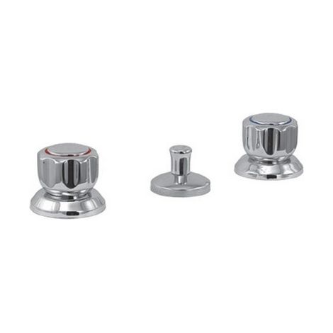 Batteria bidet con salterello serie Artos ottone cromato con scarico automatico 1" ricambi bidet bagno (1/2)
