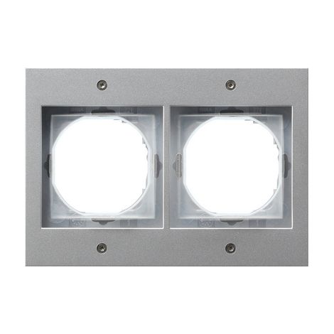 Gira Telaio di copertura 2f Gira TX44 (WG UP) F Alluminio [021265], 0212 65