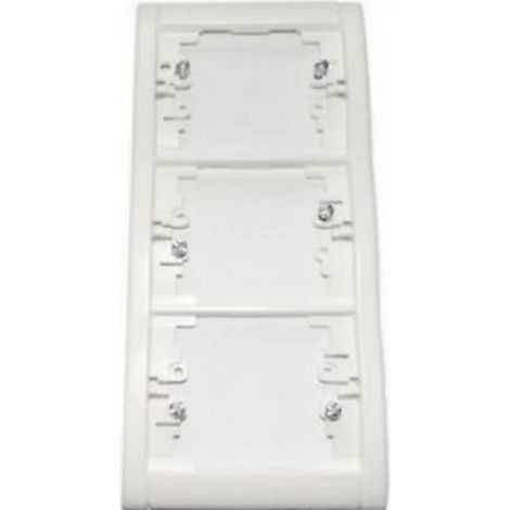 Legrand SAGANE 85002 - 3-station vertical plate KOZI OPALIS white