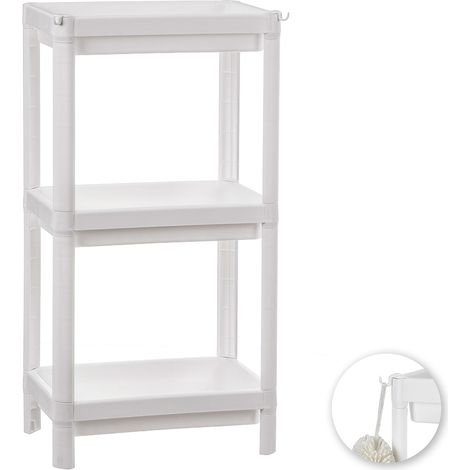 Dekorum Regal deBadezimmer Regal Weiß Kunststoff 35,5 x 23 x 75 cm