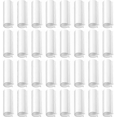 32-teiliges Set PVC-Gewächshausclips für Gewächshäuser, vielseitig einsetzbar im Garten- und Rasenbau, 12,7 mm Durchmesser, inklusive Befestigungsklammern