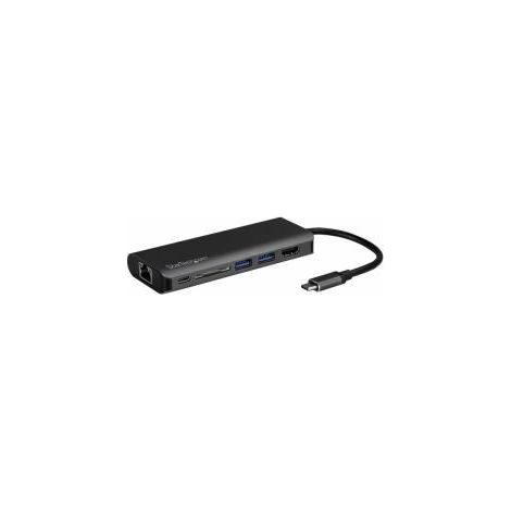 StarTech.com USB-C Multiport Adapter, tragbare USB-C Dockingstation auf 4k HDMI, 2 Port USB 3.0 Hub, SD/SDHC, GbE, 60W PD Pass-Through - USB Typ-C/Thunderbolt 3 - ERSETZT DURCH DKT30CHSDPD1 (1/5)