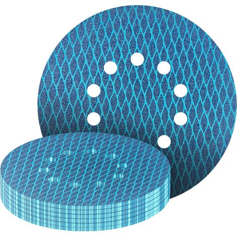 Lot de 25 disques abrasifs excentriques de 225 mm - 10 trous - Grain 40 à 240 - En forme de Losange - anti-colmatage - Pour Ponceuse Girafe (1/5)