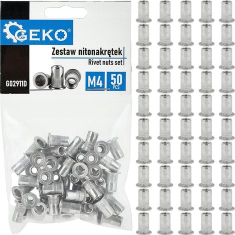 Juego de tuercas remachables de aluminio M4 0,5-2,0 50 unidades (200) (1/4)