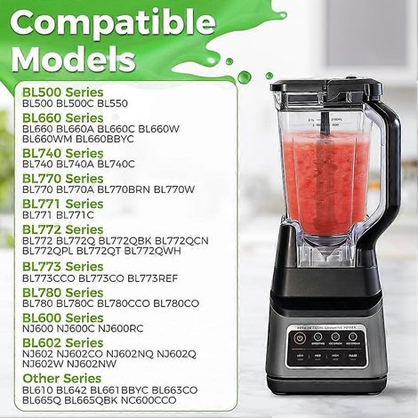 Bouchon verseur de rechange pour les bocaux mélangeurs à couvercle carré de 72 oz des modèles Ninja BL500, BL660, BL700, BL740 et BL770. (1/5)