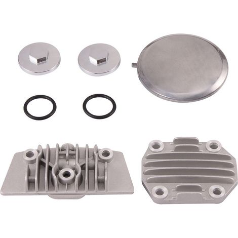 5 Caches de culasse,Alliage d'aluminium poli,Moteur 125cc horizontal,Couvercles ronds,Moto et quad (1/5)