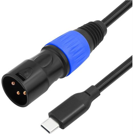 Adecuado para cables de audio auxiliares tipo C a XLR macho, cables de salida estéreo tipo C a XLR macho, cables USB tipo C macho a XLR macho, conectores y... (1/5)