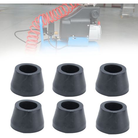 6 Pièces Pieds Antivibratoires en Caoutchouc pour Compresseur d'Air, Coussinets Anti-Vibration Accessoires Pompe (1/5)