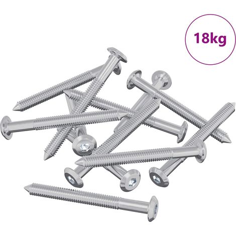 Tornillos de Muebles 1600 pcs Plateado Acero vidaXL