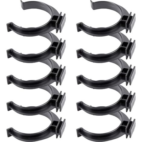 10 Sockelleistenclips, Sockelleistenclips, Küchensockelleistenclips, Sockelleistenclips, Badezimmerpaneelclips, Befestigungselemente, schwarz (1/4)