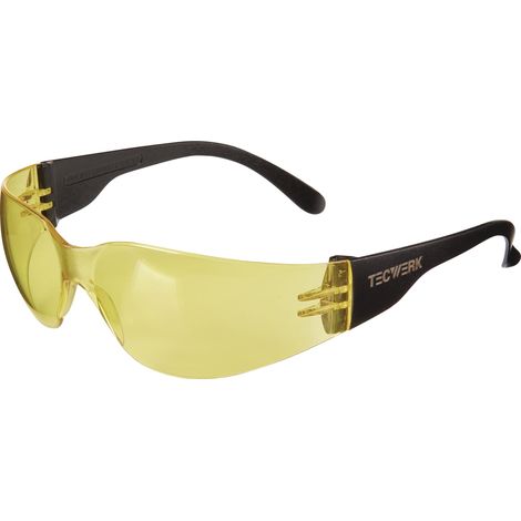 Lunettes de protection Daylight Basic EN 166 branches noires, oculaire jaune PC TECWERK (1/2)