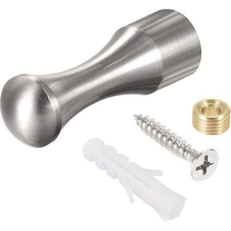 Baguettes à main Poignées 14x45mm(DxL) Gebürsteter Silberton (1/4)