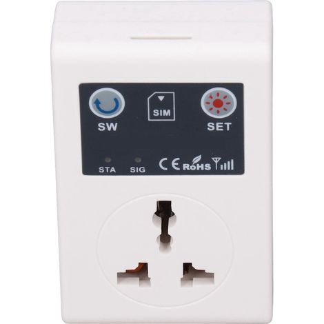 GSM-Smart-Stecker, 110-220V 10A drahtloser Fernschalter für Smartphone, RC-Steuerung, Netzstecker mit Fernbedienung. (1/5)