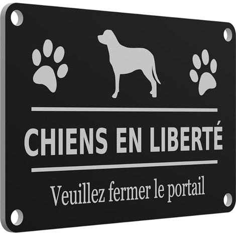 Chiens portail noir et blanc panneau acrylique (1/4)