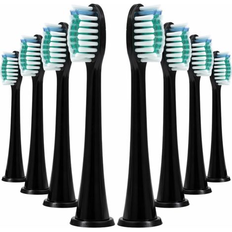 Lot de 8 Têtes de Brosses à Dents Électriques, Compatibles avec la Plupart des Modèles Sonicare, Forme W pour un Nettoyage Quotidien Complet et Profond des Dents - Emballage Hygiénique (1/5)