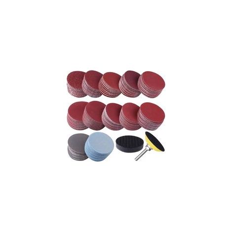 300 Disques Abrasifs 50mm Grain 80-3000 Pour Ponçage Fraisage Gravure Bois Métal Plastique (1/4)