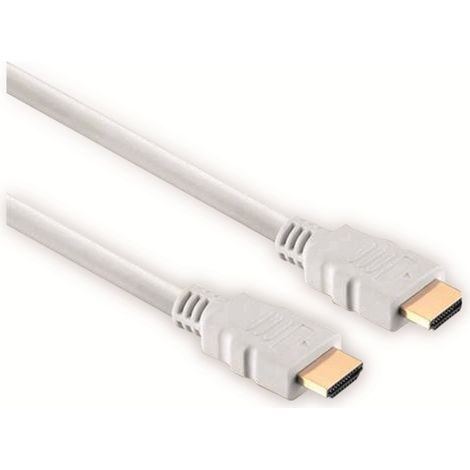 Câble HDMI S-IMPULS, HIGH SPEED WITH ETHERNET, 7,5 m, blanc
