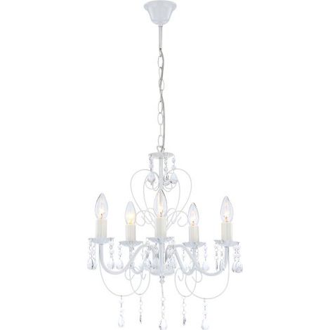 Globo - lampada a sospensione - Pinja - bianco - metallo - Ø 44cm (1/4)