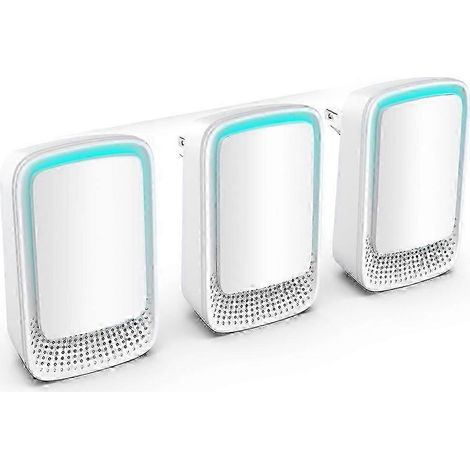 Lot de 3 ioniseurs d'air pour la maison, générateur d'ions négatifs, prise européenne, purifie l'air. (1/5)