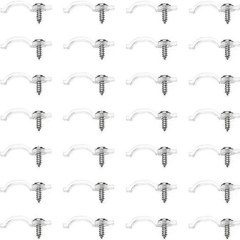 100 supports de câbles pour guirlandes lumineuses LED, clips de fixation pour câbles de voiture. (1/5)