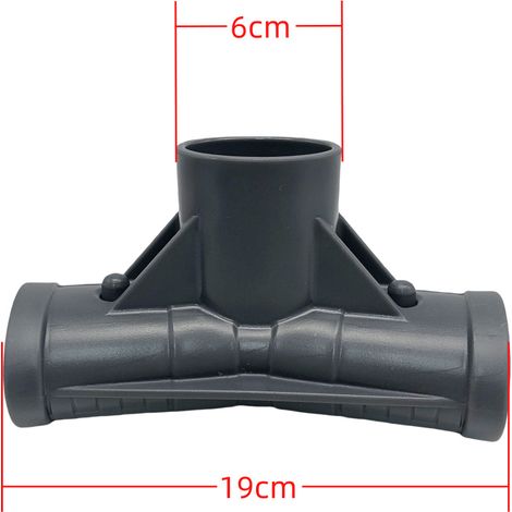 Replacement oval plastic T-connector for swimming pool, T-joint frame connector P07082 (1/4)