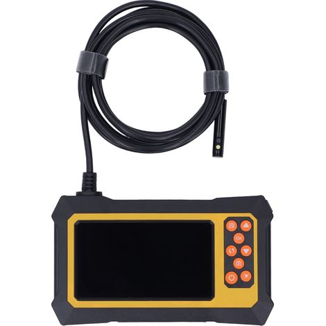 Endoscope industriel à double objectif, matériau ABS, caméra d'inspection numérique haute définition 1080P, miroir étanche pour tuyaux industriels, jaune, 2 mètres. (1/5)