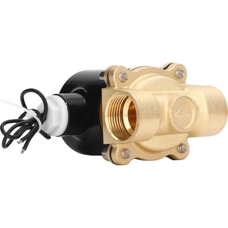 Électrovanne 2W normalement fermée, bobine à noyau de cuivre en laiton, pour eau, gaz et fioul, 3/4 po, 24 V CC (1/5)