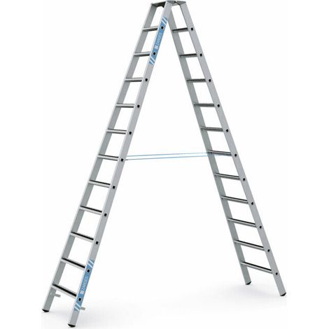 [GEBRAUCHT] B-Ware ZARGES Stehleiter Aluleiter R13step B LM Stufen 2x12 SIEHE TEXT/FOTO (1/2)