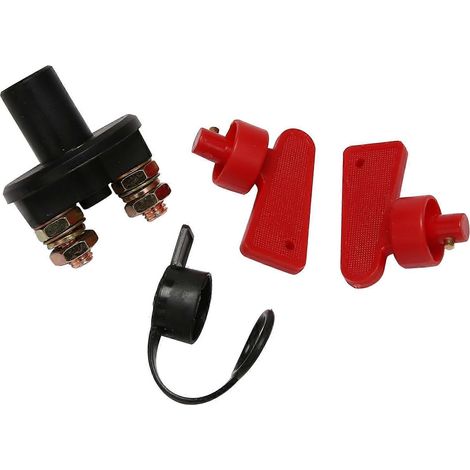Interrupteur coupe-batterie pour véhicules marins, voitures, bateaux, camping-cars et quads avec 2 clés (Type I, 1 pièce) (1/5)