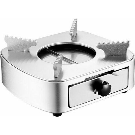 royaluxe - Réchaud à Alcool en Acier INOX, Mini Réchaud Portable pour Poêle - Argent (1/5)