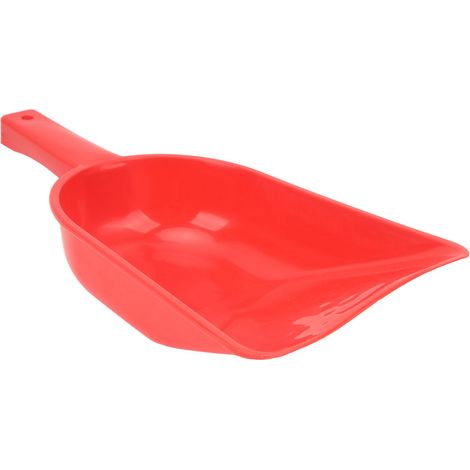 Pelle à neige en plastique facile à nettoyer, avec poignée et crochet, idéale pour les réfrigérateurs. Rouge. (1/5)